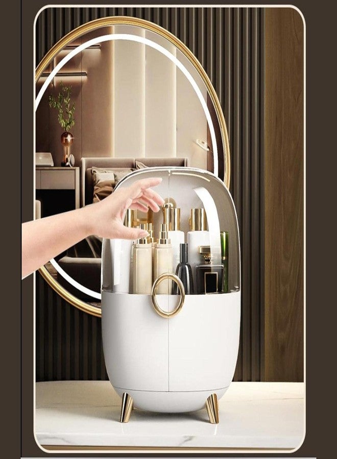 Azelf Makeup Organizer Makeup Storage Holder Display Box with Dustproof Waterproof Lid, Drawers, Jewelry Vanity Organizer, Skin Care Products Rack Great for Bathroom, Dresser, Countertop - Image 2