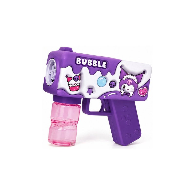 Bubble Gun Toy for Kids, Purple, with Bubble Solution, Kuromi Character Design | Summer Fun - Image 1