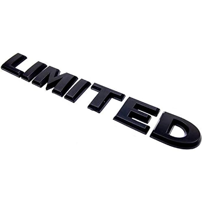 rayihni Huapx 3D Metal Limited Emblem Badges1Pack Oem Chrome Aluminum Alloy Badges Decal Adhesive Tape Compatible For ToyotaNissanJeep Grand Cherokee Wrangler Compass Auto Sticker - Image 1