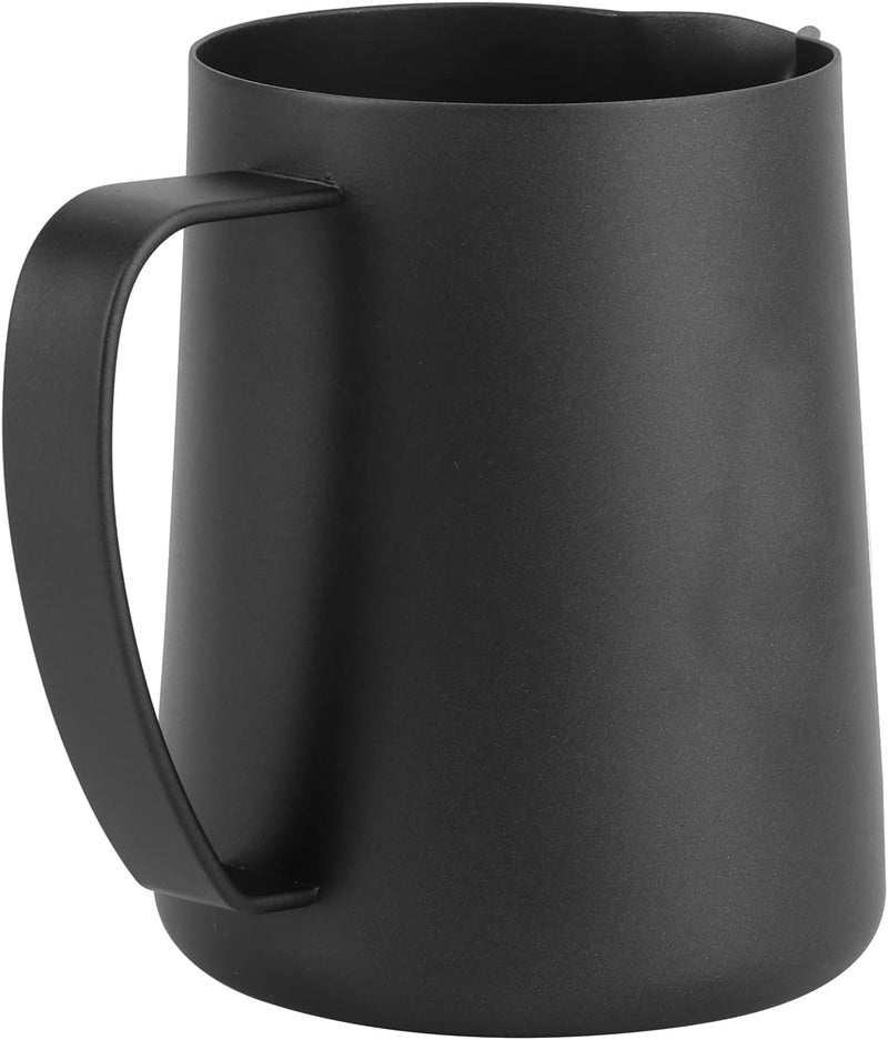 Black Matte 304 Stainless Steel Coffee Latte Cup, Milk Frothing Pitcher with Eagle Beak Spout for Latte Art Making Accessories (Swan 600ml) - Image 4