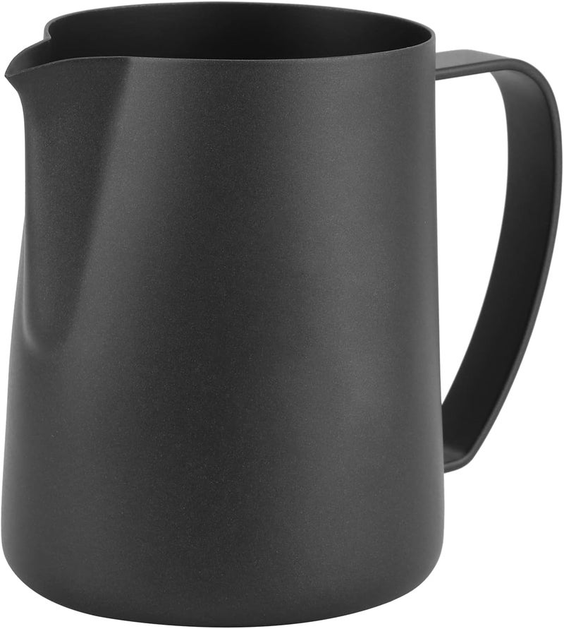 Black Matte 304 Stainless Steel Coffee Latte Cup, Milk Frothing Pitcher with Eagle Beak Spout for Latte Art Making Accessories (Swan 600ml) - Image 1