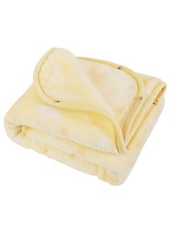 Fleece Baby Wrap Swaddle Blanket And Infant Sleeping Bag ; Adjustable Sleep Sack 2 In 1 Blanket ; Soft Fleece Baby Wearable Blanket Stroller Wrap For Secure Sleep Nap Yellow