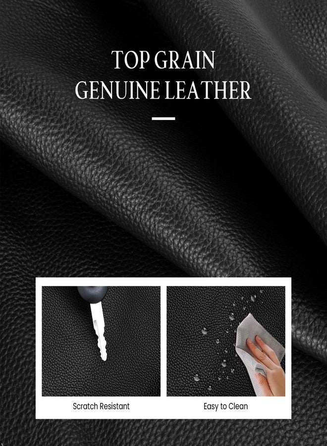 befen Genuine Leather Tote Bag for Women Work, Womens Tote Bag, Casual Leather Large Purses Black Leather Shoulder Bag with Compartments for Shopping Office Travel Daily Use - Image 4