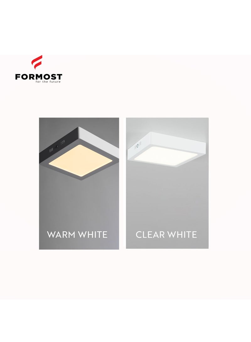 FORMOST FORMOST Surface Down Light LED Square 15W| Surge Protection 4KV | Long Lasting Downlighter for Home Shops and Hotels Ceiling | Durable and Sustainable | 2 Years Warranty | Warm White | Pack of 2  - Image 2