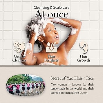 mimosu Hair Growth Shampoo Bar Fermented Rice Water 2in1 Shampoo Conditioner 5oz Unscented pH Balanced Solid Bar for Oily Hair Korean Hair Care - Image 3