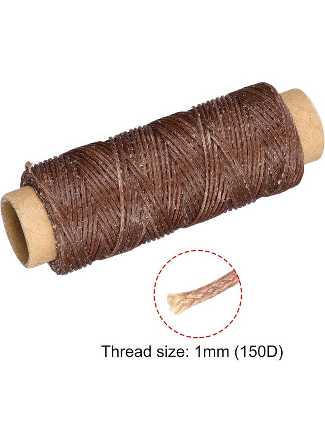 Map 55 Yards Leathercraft Thread, 1/15mm Diameter, Flat Waxed Polyester, for Hand Sewing, Multi Color (Pack of 10) - Image 3