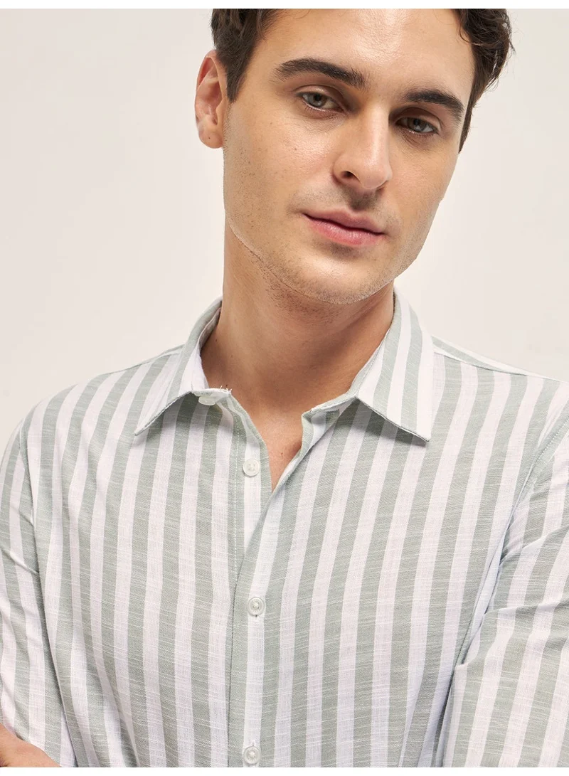 THE BEAR HOUSE  Men’s Shirt for Office, Casual & Party Wear | Comfortable Long Sleeve Shirt with Classic Collar, Button Closure & Versatile Stylish Look for Men | Best Price UAE