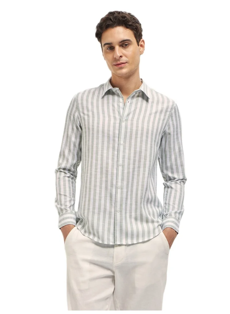 THE BEAR HOUSE  Men’s Shirt for Office, Casual & Party Wear | Comfortable Long Sleeve Shirt with Classic Collar, Button Closure & Versatile Stylish Look for Men | Best Price UAE