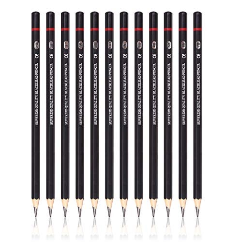 ABOUT SPACE Artist Pencil for Sketching Drawing Art Pack of 12 with Metal Case B 2B 3B 4B 5B 6B 7B 8B HB H 2H F - Image 5