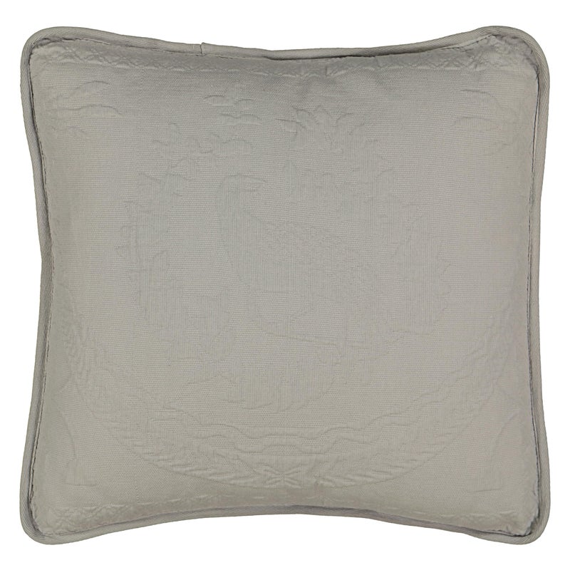 HISTORIC CHARLESTON King Charles Modern Farmhouse Floral Matelasse Decorative Pillowcase 100 Cotton Breathable Bedding Throw Pillow 20 x 20 Grey