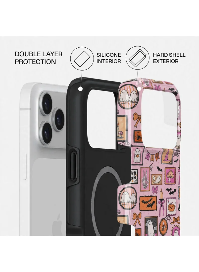 Mobcos iPhone 18 Pro Haunted Portraits Premium Case Compatible with Hybrid Dual-Layer Hard Shell + Silicone Protection - Scratch-Resistant Shockproof Mobile Cover
