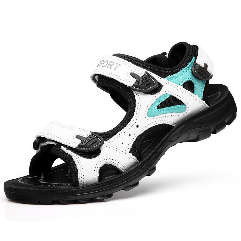 Big Children Women'S Sandals Roman Head Layer Cowhide Sandals Summer Beach Shoes Handmade Women'S Big Children'S Sandals - Image 2