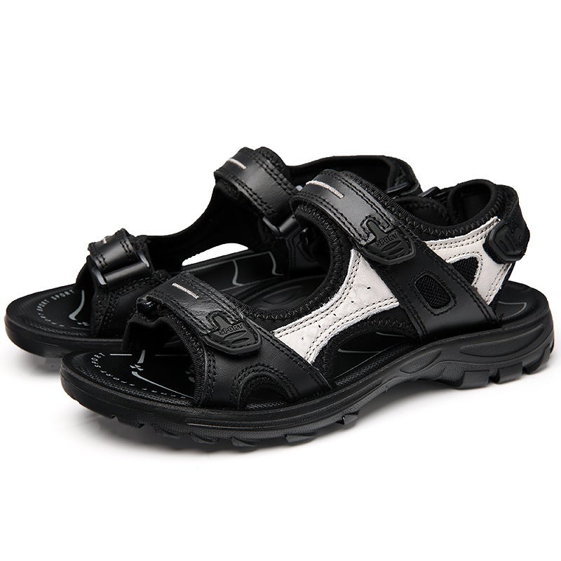 Big Children Women'S Sandals Roman Head Layer Cowhide Sandals Summer Beach Shoes Handmade Women'S Big Children'S Sandals - Image 1
