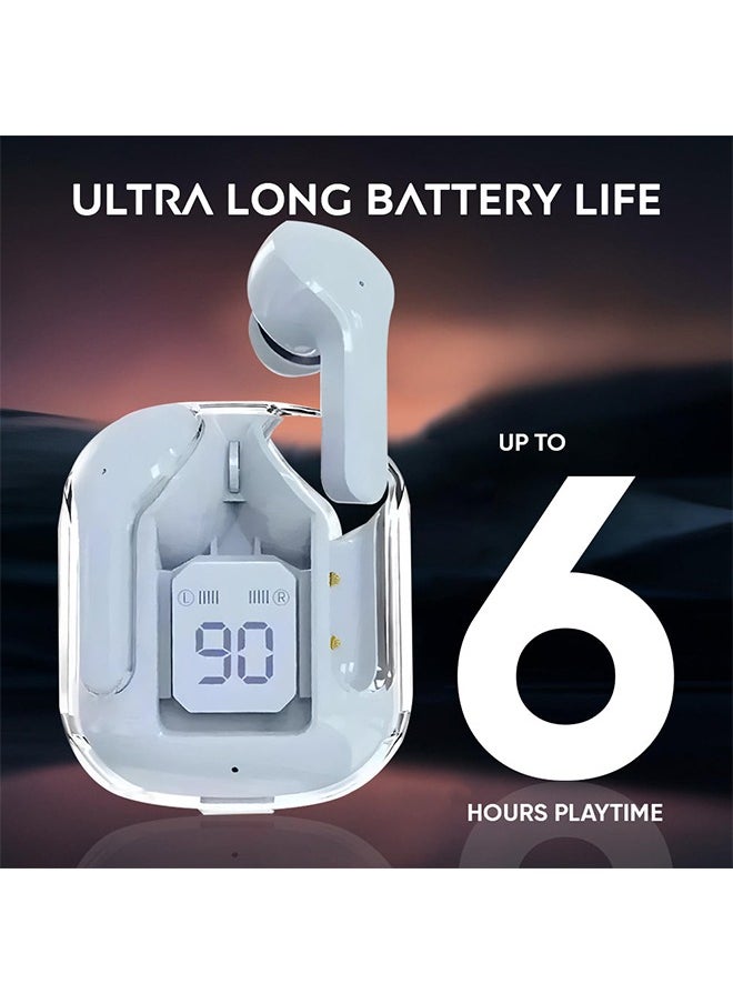 iCruze - Maxpods TWS Earbuds with Digital Battery Display, Dual Mic ENC Noise Cancelling, 6mm Drivers, IPX7 Waterproof, Voice Assistant, Touch Control, Up to 6 Hours Playtime, 250mAh Battery - Blue - Image 1