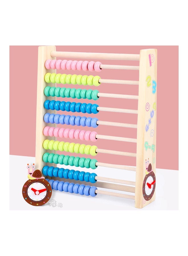 NIBEMINENT Wooden Colourful Digital Calculation Rack Educational Toy 24.3 X 20.3 5.3cm - Image 2
