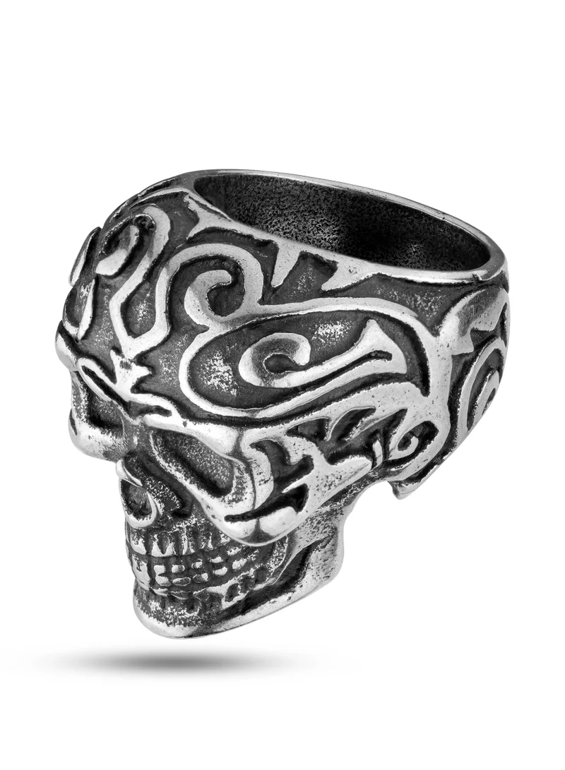 Police  Tribaledge Antique Silver Finger Ring for Men 64 mm for Men | Best Price UAE