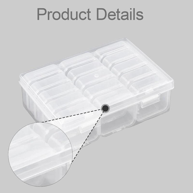 13 Pieces Bead Organizer Box Storage Container Bead Storage Case Small Transparent PP Material Easy Sorting Suitable for workspace Home, 15 Small Box - Image 3