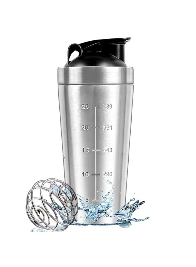 METKING METKING Stainless Steel Leakproof Protein Shaker Bottle | Gym & Fitness Workout Shaker for Pre & Post Workout | Reusable and Durable (750ml | Silver,Black|)  - Image 1