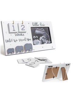 Rightsure Baby Sonogram Picture Frame with Countdown Calendar and Changeable Mats,Beautiful Ultrasound Picture Frames for Table or Wall,Congratulations Pregnancy Gift for Expecting Parents  - Image 1