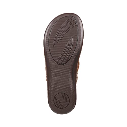 Metro Women's Yellow Gold Embellished Casual Comfort Fashion Slippers UK/4 EU/37 (44-1679) - Image 4