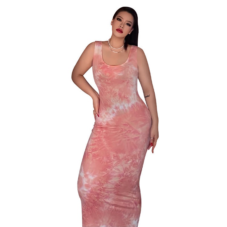 Women's Solid Color Sleeveless Maxi Bodycon Dress - Image 5
