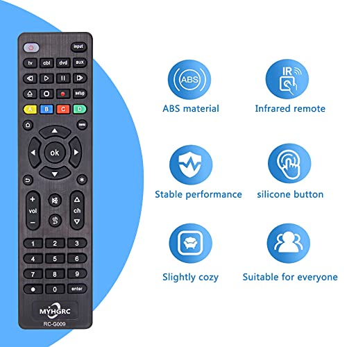 MYHGRC Universal Remote Control for All TVs, Blu-ray/DVD Players, Streaming Media Players, Soundbars, Cable Boxes and All Audio/Vido Devices - TV/DVD/AUX/CBL 4 in 1 Universal Remote Easy Setup - Image 4