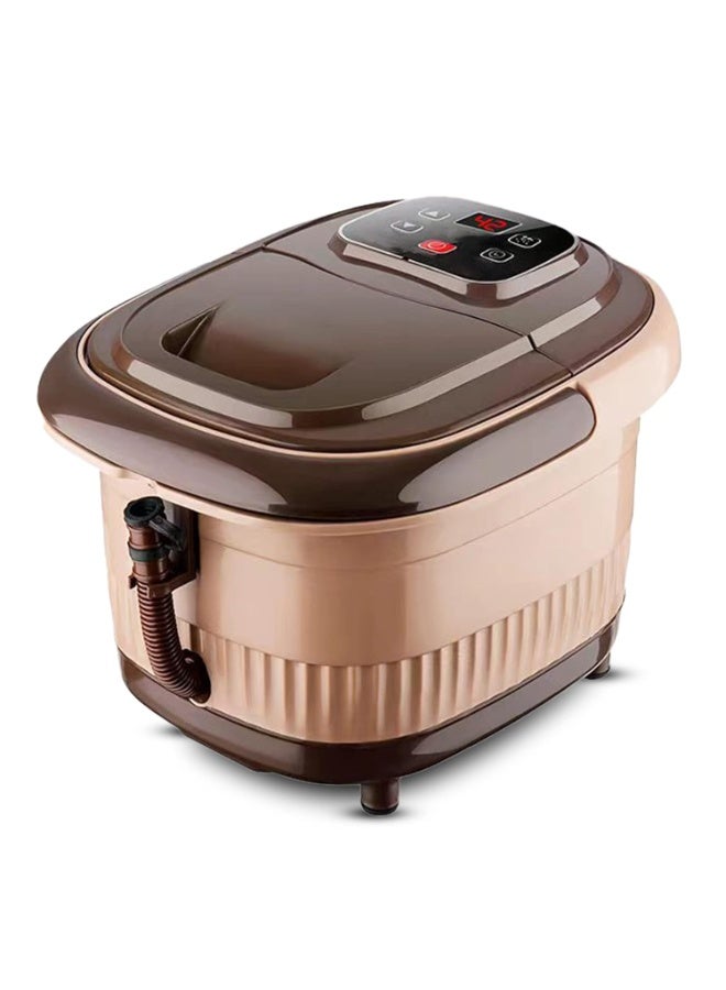 AGARO Regency Manual Foot Spa Bath Massager With Heat, 12 Massage Rollers, Heating Function, Adjustable Temperature Control, For Soothing Massage, Beige & brown - Image 1
