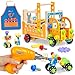 Myfolrena Kids Tool Set with DrillApron 85pc Toddler Play Tool Drill and Screw Toys Pretend Play Wooden Construction Kits for Kids Ages 38Christmas Birthday Gift for Boys Girls - Image 2