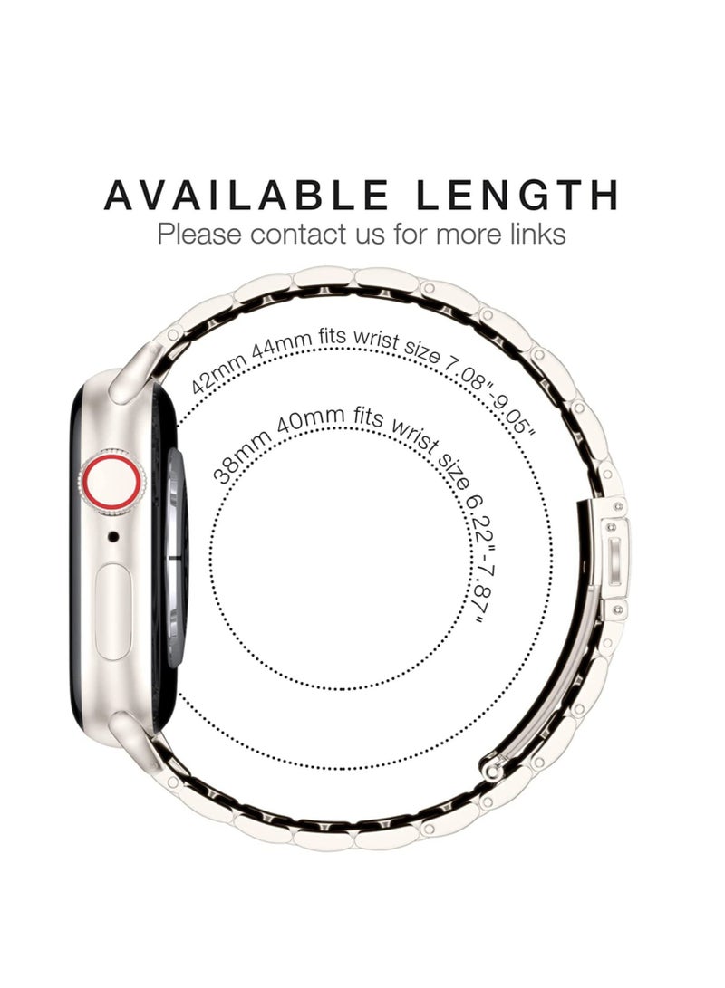 ELTRAZONE Stainless Steel Metal Strap Compatible Apple Watch 49mm/45mm/44mm/42m with Add on Screen Protector | Case Protector - Image 5