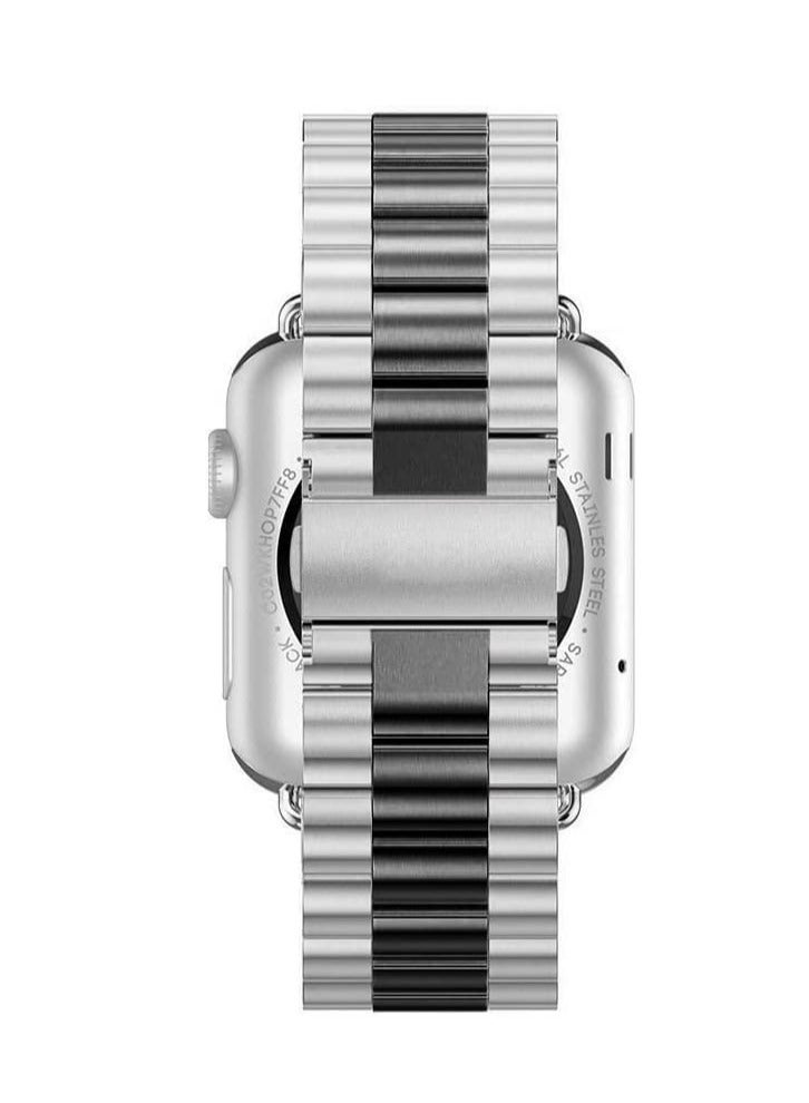 ELTRAZONE Stainless Steel Metal Strap Compatible Apple Watch 49mm/45mm/44mm/42m with Add on Screen Protector | Case Protector - Image 4