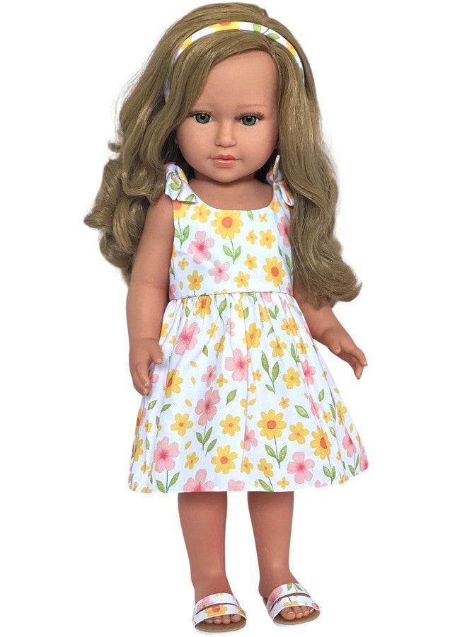 MBD Spring Floral Dress Outfit for 18-Inch Dolls - Fits Kennedy and Friends - Image 2