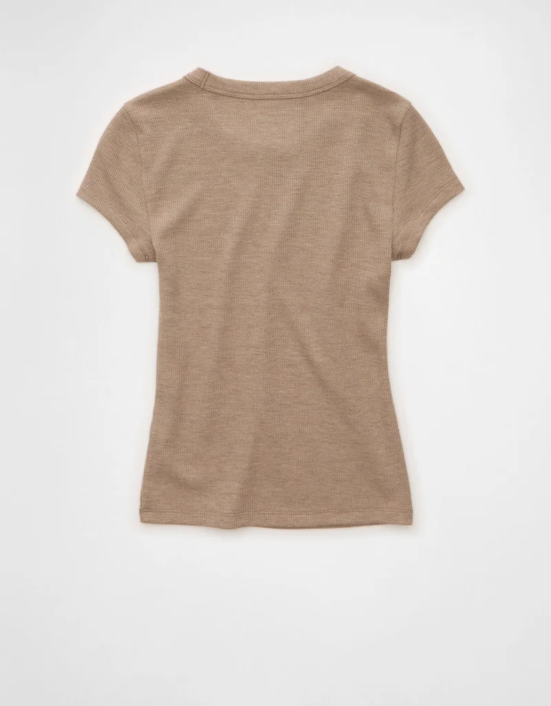 American Eagle  AE Hey Baby Waffle Tee for Women | Best Price UAE