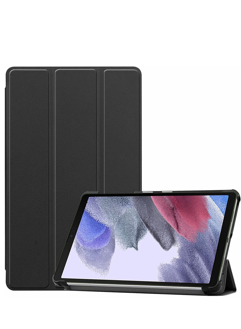 DUSALA Galaxy Tab A7 Lite Case 8.7 Inch 2021, Tri-fold Stand Slim Lightweight Folio Hard Shell Back Cover Case for 8.7" Galaxy Tab A7 Lite SM-T220 SM-T225 SM-T227 2021 Release –Black - Image 1
