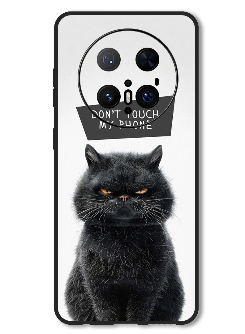 Theodor Case Compatible with Huawei Mate 70 Pro/ 70 Pro + Protection Shockproof Bumper Cover Dont Touch My Phone Cat - Image 1