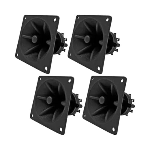 UCCKEYI 4 Pack 3.25" inch Flush Mount Square Super Horn Tweeter Speakers 3.25" x 3.25" Car Home Audio - Image 1