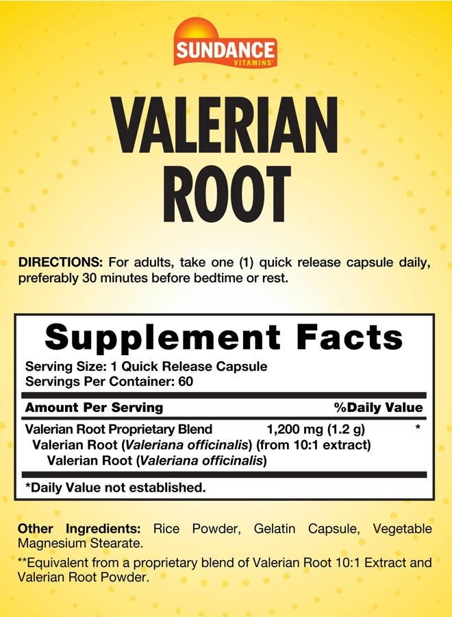 Sundance Valerian Root Mg Tablets Count - Image 2