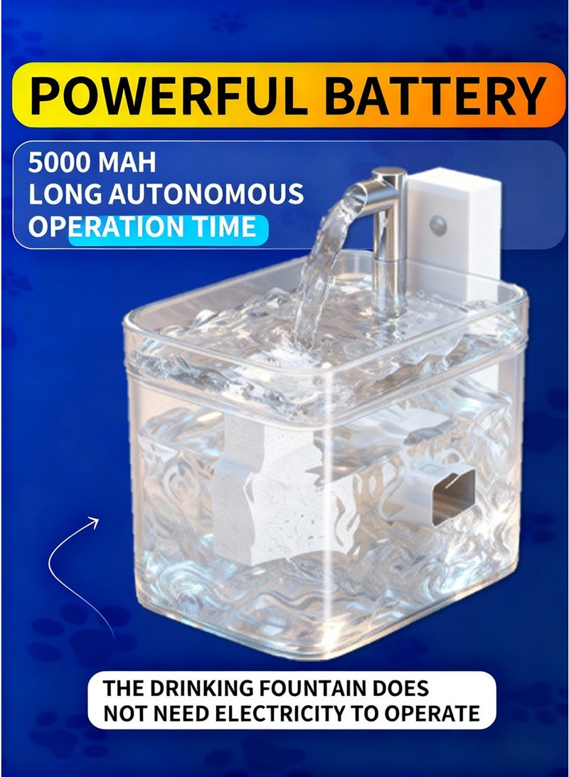 Automatic Cat Water Fountain, Electric Pet Water Dispenser with Adjustable Water Flow, Free Water Bowl Included - Ideal Automatic Pet Drinking Fountain - Image 3