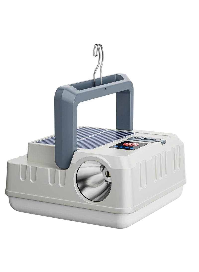 Solar Camping Lantern Flashlights - LED, USB Rechargeable, Power Bank, Waterproof - Ideal for Camping, Hurricanes, Emergency Power Outages, Indoor  Outdoor Use - Image 1