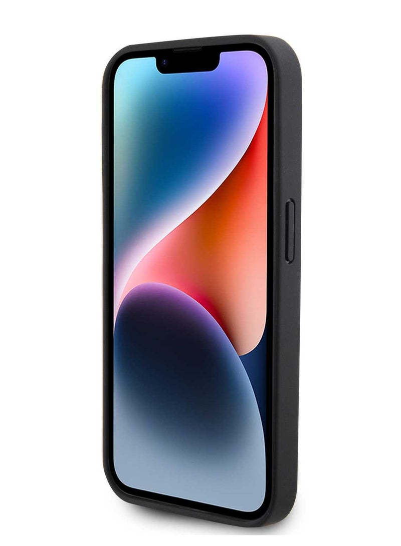 بي إم دبليو حافظة جلدية بنمط الماسة لهاتف آیفون 15 برو - عنابي - Image 3