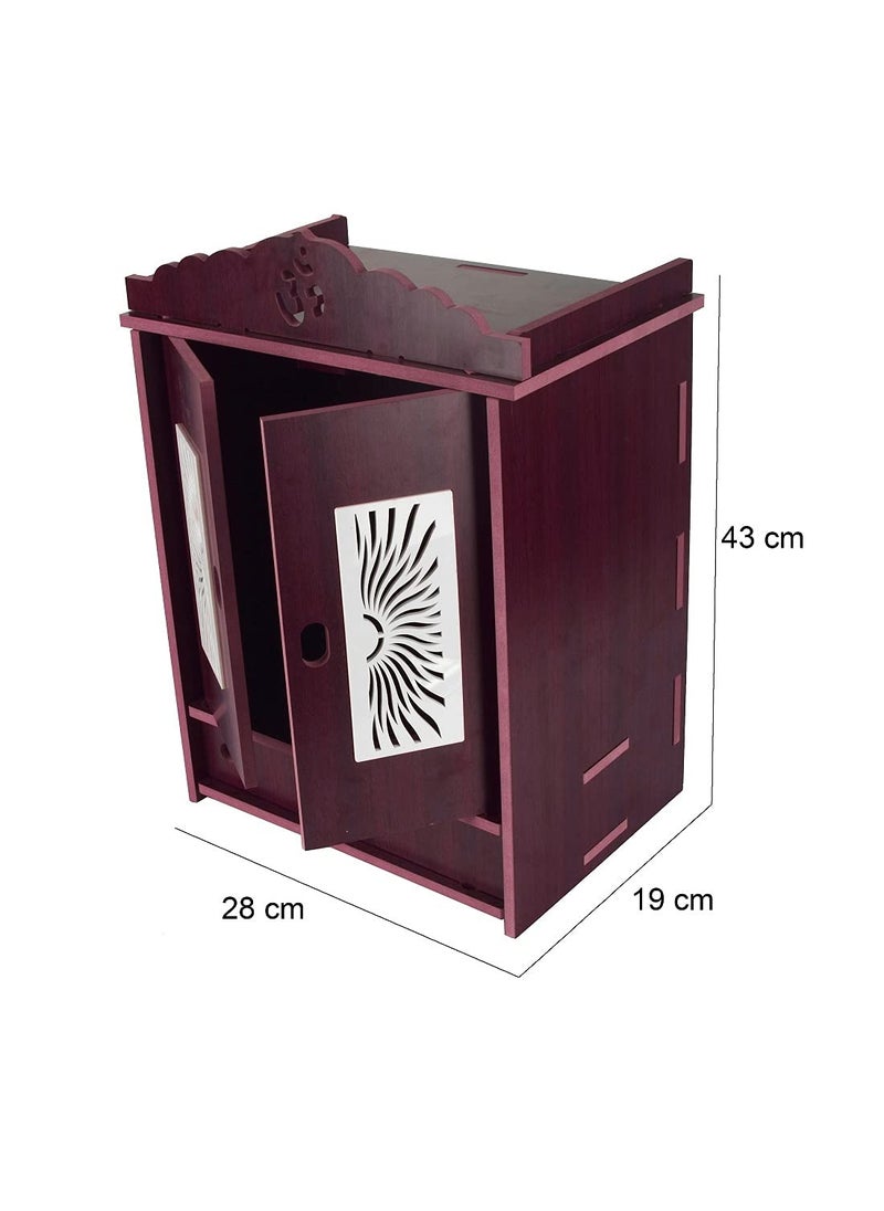 Lyrics Creation Beautiful MDF Wooden TempleHome Temple Pooja Mandir Wall Hanging and Table Top Home Mandir Temple Home Decor Beautiful Wooden Temple Dark Brown 432319 cm Light Brown