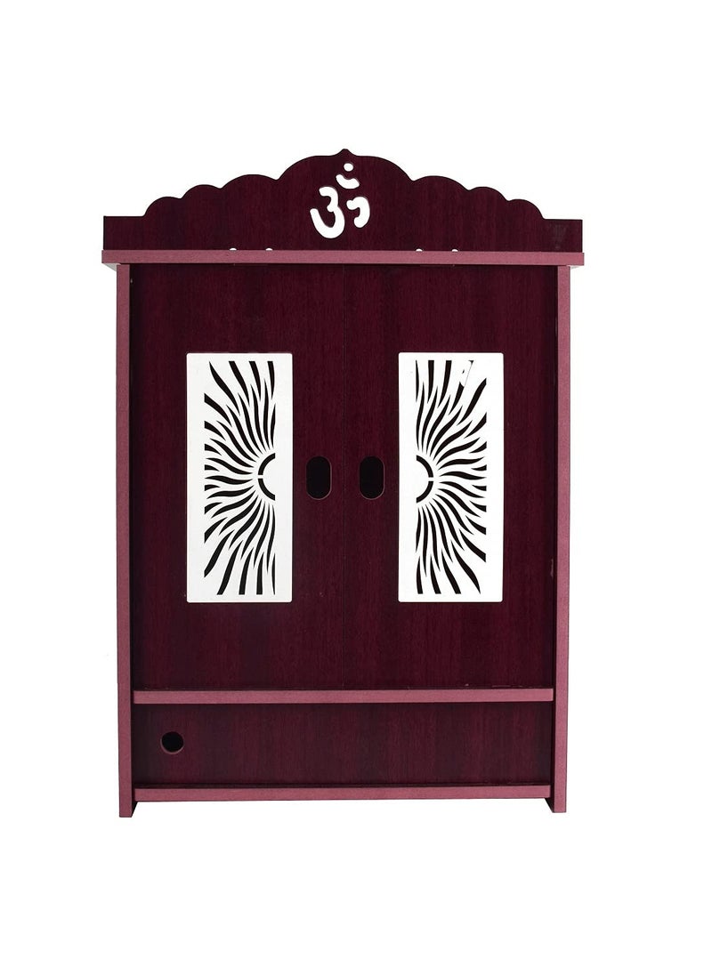Lyrics Creation Beautiful MDF Wooden TempleHome Temple Pooja Mandir Wall Hanging and Table Top Home Mandir Temple Home Decor Beautiful Wooden Temple Dark Brown 432319 cm Light Brown