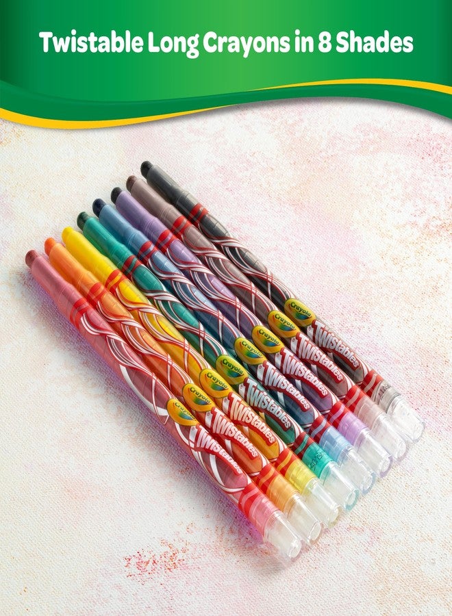 Luxor Crayola Twistable Long Crayons 8 Shades - Image 2