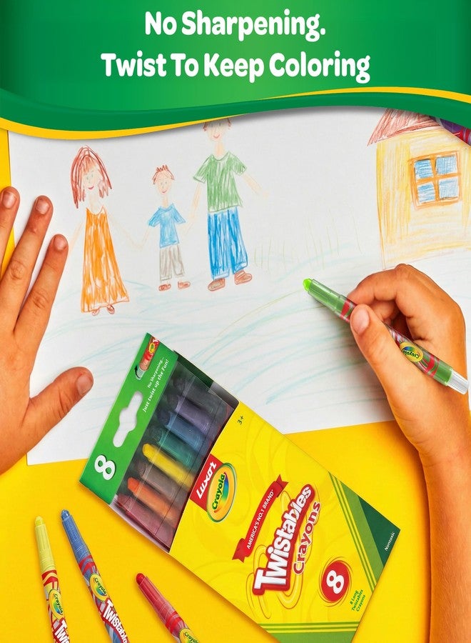 Luxor Crayola Twistable Long Crayons 8 Shades - Image 3