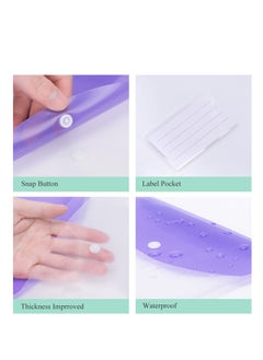 Y&D 12PCS Expandable A4 Plastic Wallets Folders Document Files Popper with Button Closure and Lable Pocket for Home, Office School Files, Punched Pockets （six colors）  - Image 3