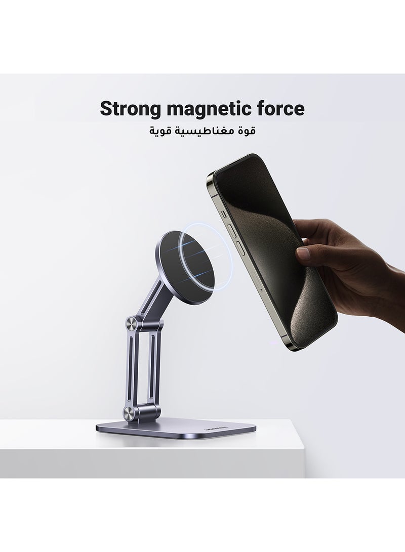 Ugreen MagSafe Phone Stand For Desk Adjustable iPhone stand Aluminum Mobile Stand 360° Rotatable Magnetic Phone Holder Stand Directly Use With iPhone 16/15/14/13 Series Fit For All 4-7.9-Inch Phones - Image 3