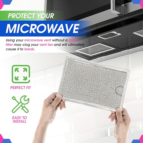 Bagean Microwave Filter Replacement 7.64” x 5.12” for GE WB06X10309 WB06X10359 Microwave Grease Filter - Also Fit’s LG Kenmore and More - Filters Kitchen Oven Air Entering Over the Range Vent Fan (2-Pack) - Image 5