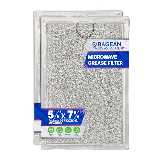 Bagean Microwave Filter Replacement 7.64” x 5.12” for GE WB06X10309 WB06X10359 Microwave Grease Filter - Also Fit’s LG Kenmore and More - Filters Kitchen Oven Air Entering Over the Range Vent Fan (2-Pack) - Image 1