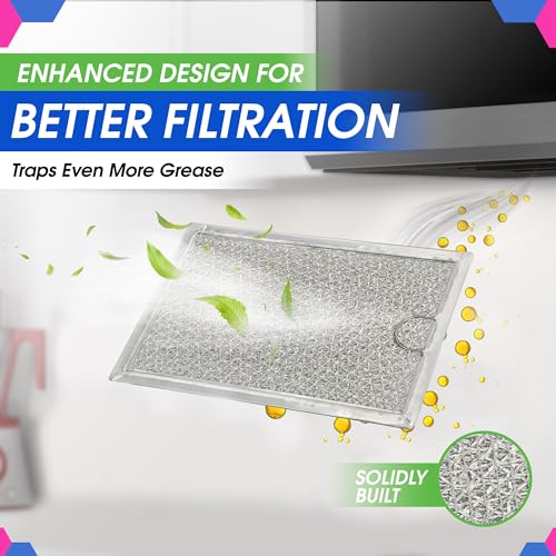 Bagean Microwave Filter Replacement 7.64” x 5.12” for GE WB06X10309 WB06X10359 Microwave Grease Filter - Also Fit’s LG Kenmore and More - Filters Kitchen Oven Air Entering Over the Range Vent Fan (2-Pack) - Image 4