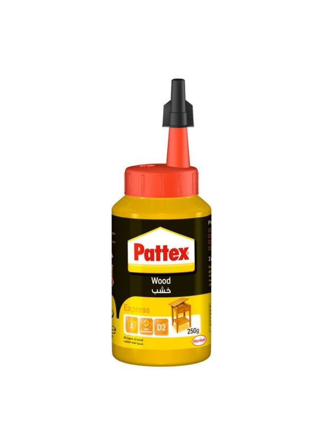 Pattex D2 Express Long-Lasting Quick-Drying Wood Glue White 250g 2755965 - Image 3