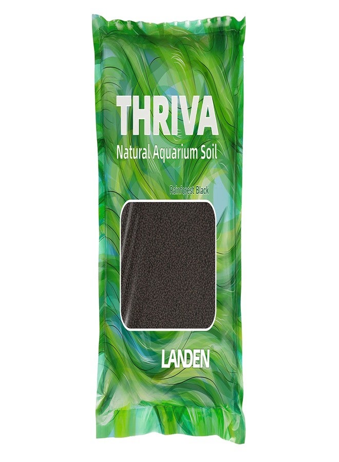 LANDEN THRIVA Natural Soil Substrate for Natural Planted Aquarium, Plant or Shrimp Stratum, Clay Gravel and Stable Porous Substrate for Freshwater Aquarium, Rainforest Black 5L(10lbs),Medium Size - Image 1